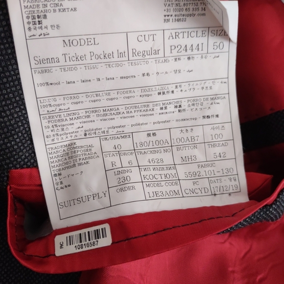 Vitale barberis canonico suit jacket Mens 50R gray - Picture 5 of 9